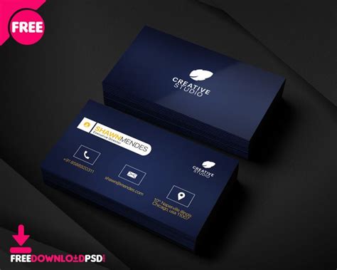 Free Ceo Business Card PSD Template | Business card psd, Business card template photoshop, Ceo ...