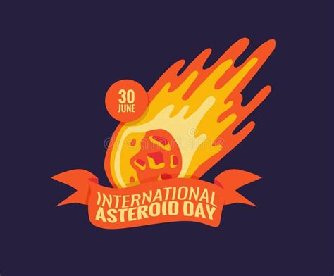 International Asteroid Day Poster Template Stock Illustration ...