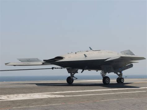 US Navy X-47B Drone Makes First Aircraft Carrier Landing | Al Defaiya