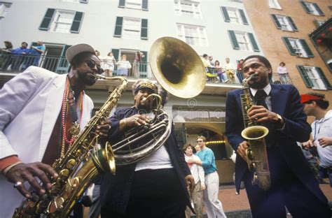 Jazz Musicians Performing on the French Quarter, New Orleans at Mardis ...