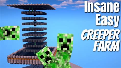 Minecraft Creeper Farm | Easy Mob Farm Minecraft Survival | Perfect for ...