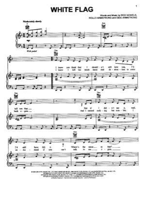 White Flag (1) - Dido Free Piano Sheet Music PDF