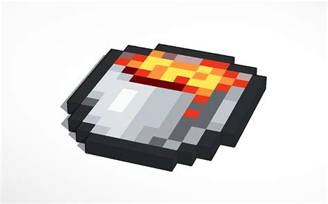 3D design Minecraft Lava Bucket | Tinkercad