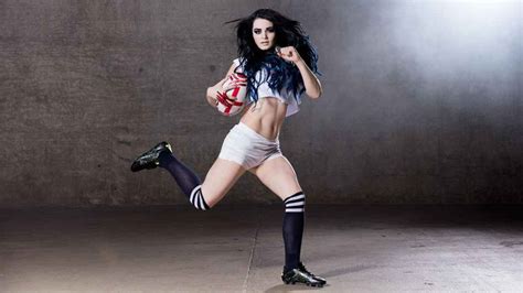 Paige – WWE Rugby World Cup Divas Photoshoot – September 2015 ...