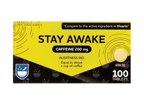 Rite Aid Stay Awake Tablets Caffeine, 200 mg - 100 Tablets | Caffeine ...