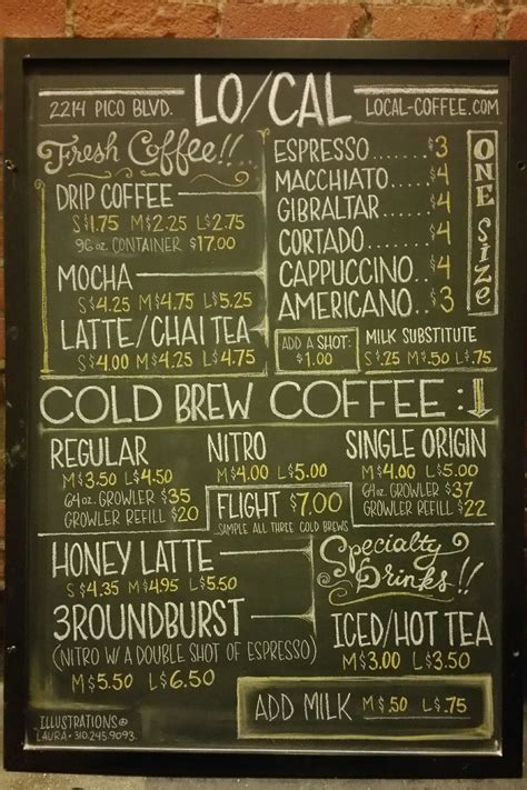 Coffee Menu Chalkboard by foxbirch on DeviantArt