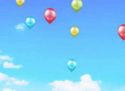 balloon ballon fest anniversaire birthday celebrations fond background gif anime animated image ...