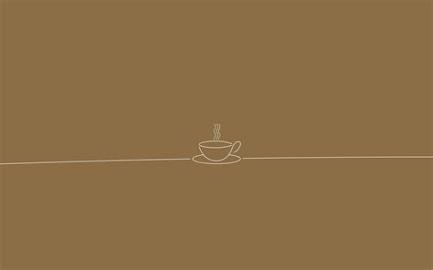 Download Minimalist Brown Aesthetic Workstation with Coffee and Laptop ...