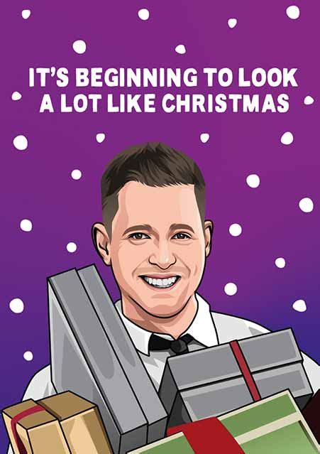 Michael Buble Funny Christmas Card - Gift Delivery UK