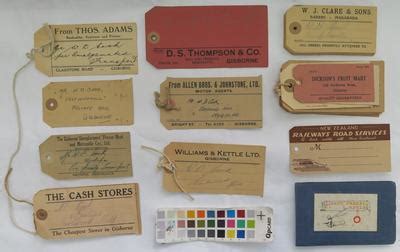 Parcel labels - Tairawhiti Museum