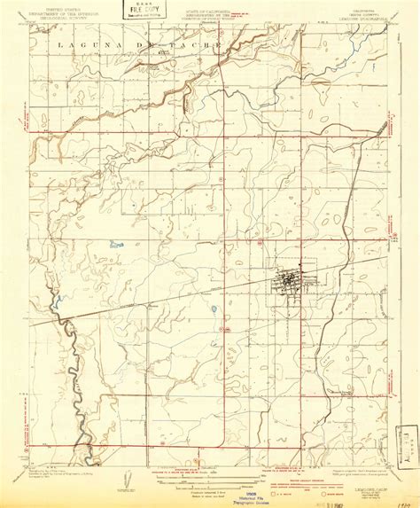 Classic USGS Lemoore California 7.5'x7.5' Topo Map – MyTopo Map Store