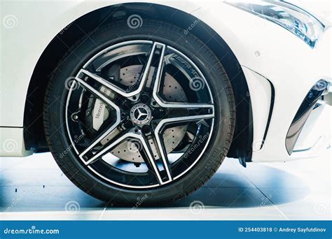 Mercedes Car Wheel. Car Dealership of the Official Dealer of German ...