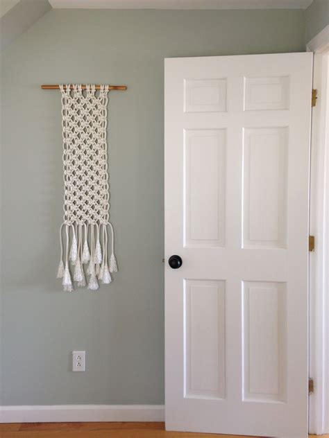 Benjamin Moore Gray Wisp. White macrame wall hanging. | Paint colors for home, Interior paint ...