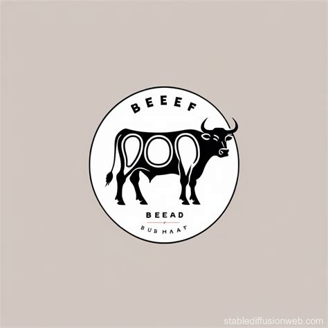 Minimalist Beef Meat Butcher Shop Logo | Stable Diffusion Online