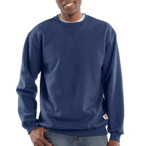 Carhartt Sweatshirt: Men's 104165 472 Navy Heavyweight Crewneck Paxton