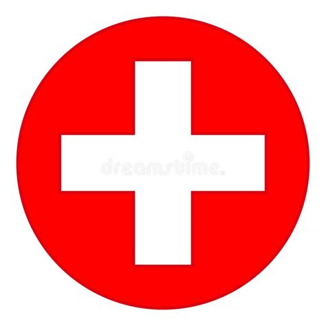 Colorful Red Medical Cross Symbol Stock Illustration - Illustration of ...