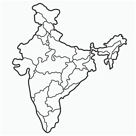 India Map Outline Sketch - Get Latest Map Update