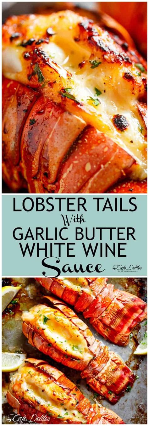 Lobster Tails with Honey Garlic Butter White Wine Sauce - Cafe Delites ...