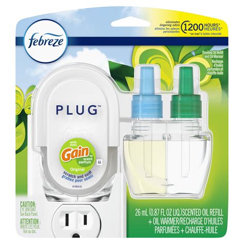 Febreze Plug Odor-Eliminating Air Freshener, Gain, Starter Kit - Walmart.com - Walmart.com