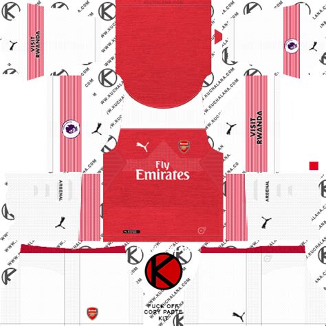 Arsenal 2018/19 Kit - Dream League Soccer Kits - Kuchalana