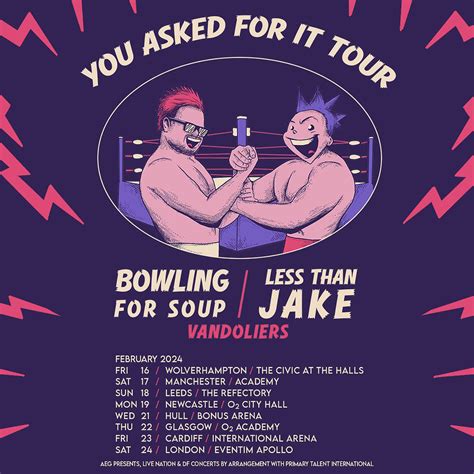 Announcing the Bowling for Soup You Asked For It Tour in the United Kingdom February 2024 - Tickets