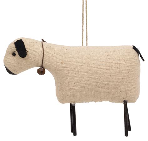 Stuffed Standing Primitive Sheep Ornament