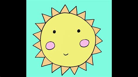 How to Draw a Cartoon Sun Step by Step Easy Drawing Tut... | Doovi