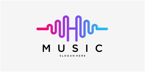 H Music logo design 4266051 Vector Art at Vecteezy