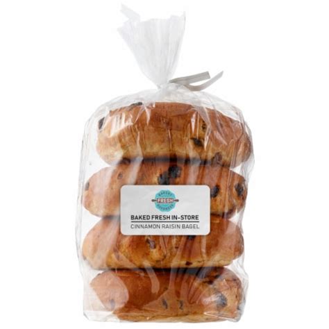 Bakery Fresh Goodness Cinnamon Raisin Bagel, 4 ct - Fred Meyer