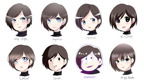 Style Challenge - 8 Different Anime Styles! by karuuko on DeviantArt