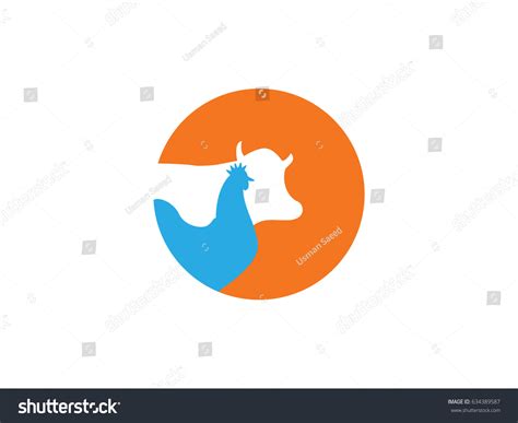 Cow Chicken Farm Logo Design Stock Vector (Royalty Free) 634389587 | Shutterstock