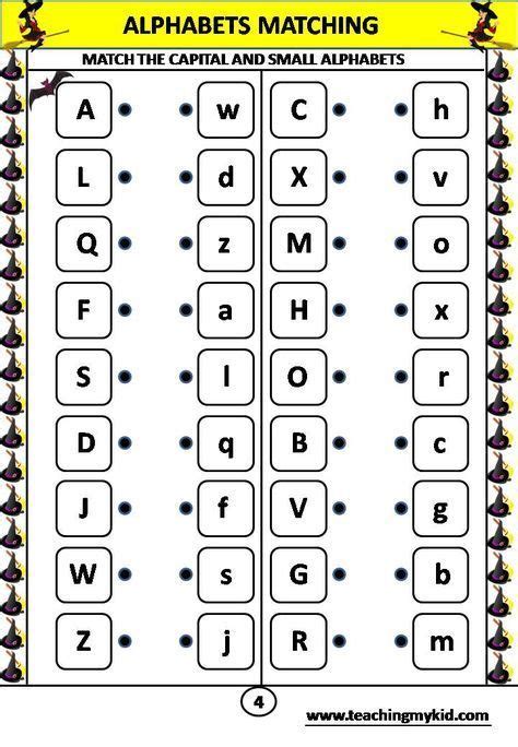 Alphabet Matching Worksheets | Alphabet worksheets kindergarten, Alphabet worksheets free ...