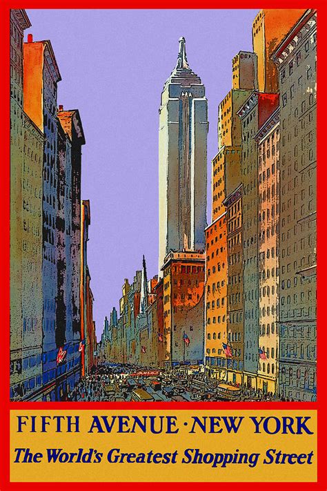 Vintage Shop Fifth Avenue Poster Digital Art by Joy McKenzie | Fine Art America