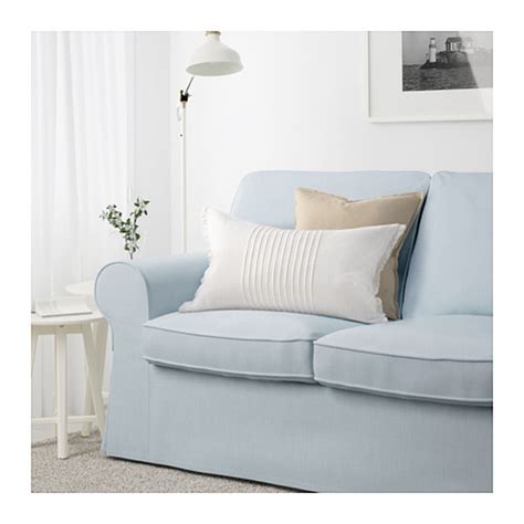 IKEA Ektorp 2+2 Corner Sofa COVER Slipcover NORDVALLA LIGHT BLUE 4 Seat ...