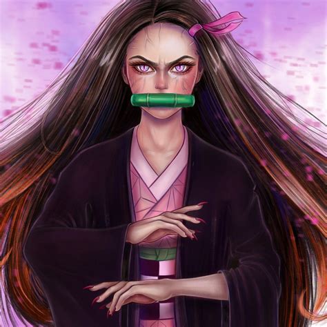 1080x1080 Resolution Demon Nezuko Kamado Digital Art 1080x1080 ...