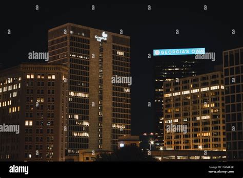 City Skyline at Night Stock Photo - Alamy