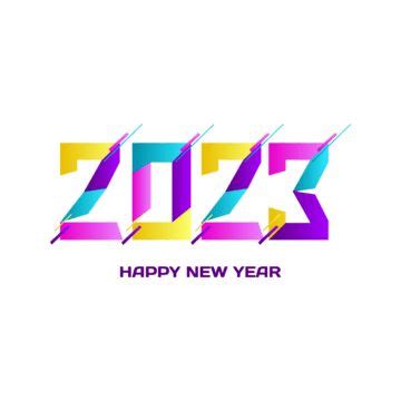 2023 Font Vector PNG Images, Colorful 2023 Art Font Design Vector, 2023 ...