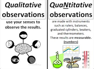 How are quantitative and qualitative observations different? | Socratic