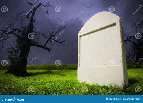 Graveyard at Halloween Night Stock Image - Image of blue, death: 16381465