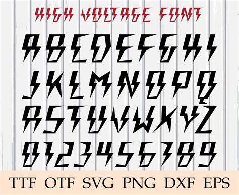 High Voltage Font Svg Electric Font Svg Electricity Font - Etsy