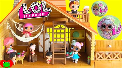 LOL Surprise Dolls Log Cabin Vacation Doll House - YouTube