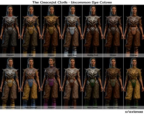 40 Dyes on The Graceful Cloth : r/BaldursGate3