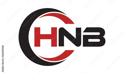 HNB three letter swoosh logo design vector template | monogram logo ...