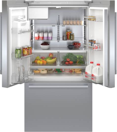 Bosch 500 Series 36 in. 21 cu. ft. French 3 Door Refrigerator Counter ...