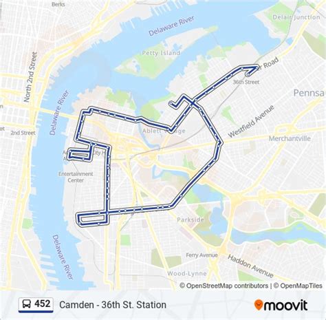 452 Route: Schedules, Stops & Maps - 36th St Station (Updated)