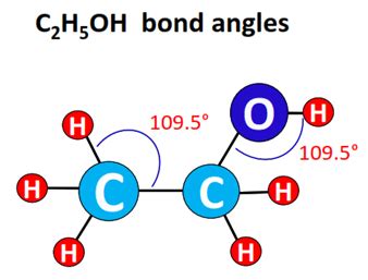 C2H5OH Lewis structure, molecular geometry, hybridization, bond angle