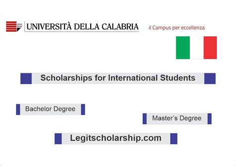 University of Calabria Scholarship for International Students 2024 ...