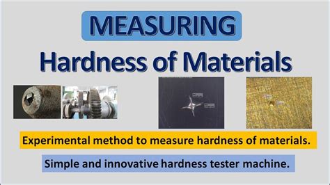 Measuring Hardness of Materials (Experimental) - YouTube