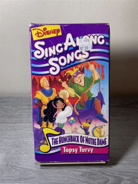 DISNEY SING ALONG Songs VHS Hunchback of Notre Dame Topsy Turvy Video ...