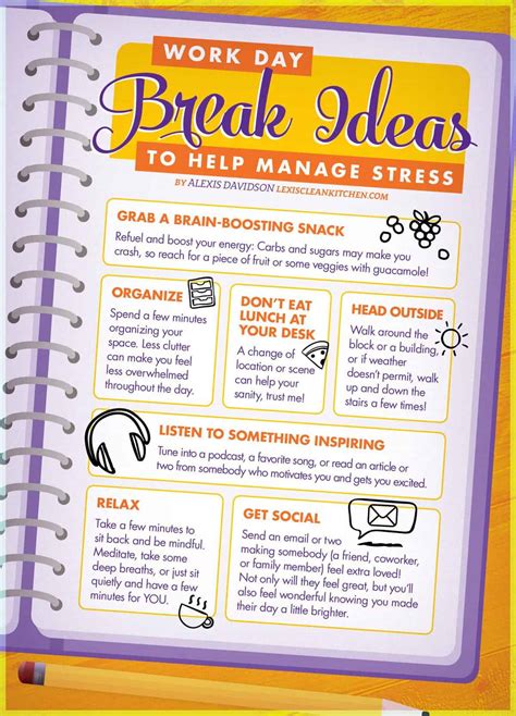 Work Day Break Ideas To Help Manage Stress - Lexi's Clean Kitchen